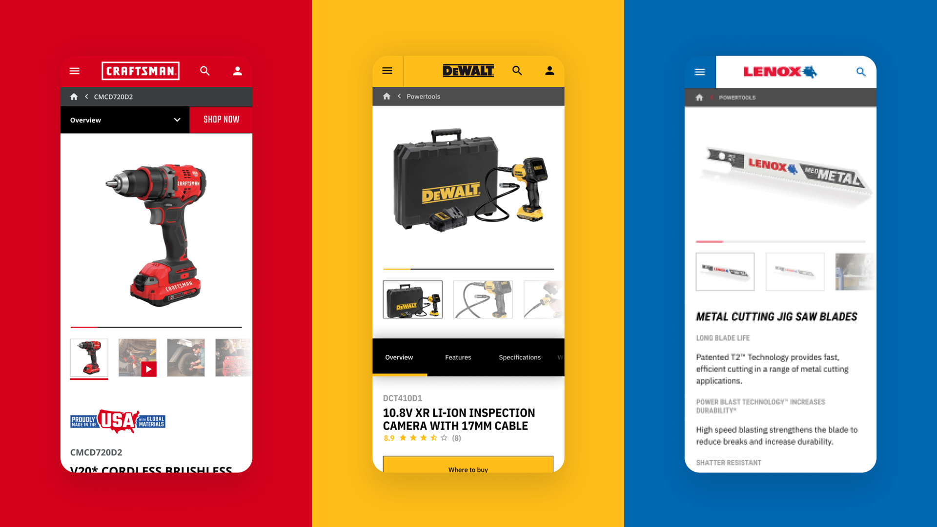 Stanley Black & Decker mobile websites