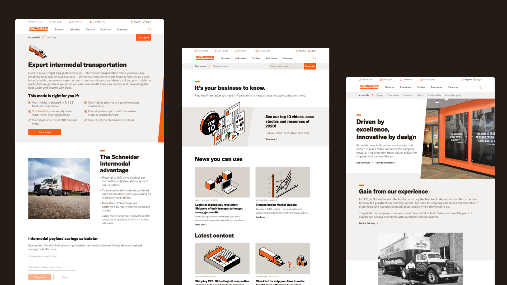 Schneider.com website