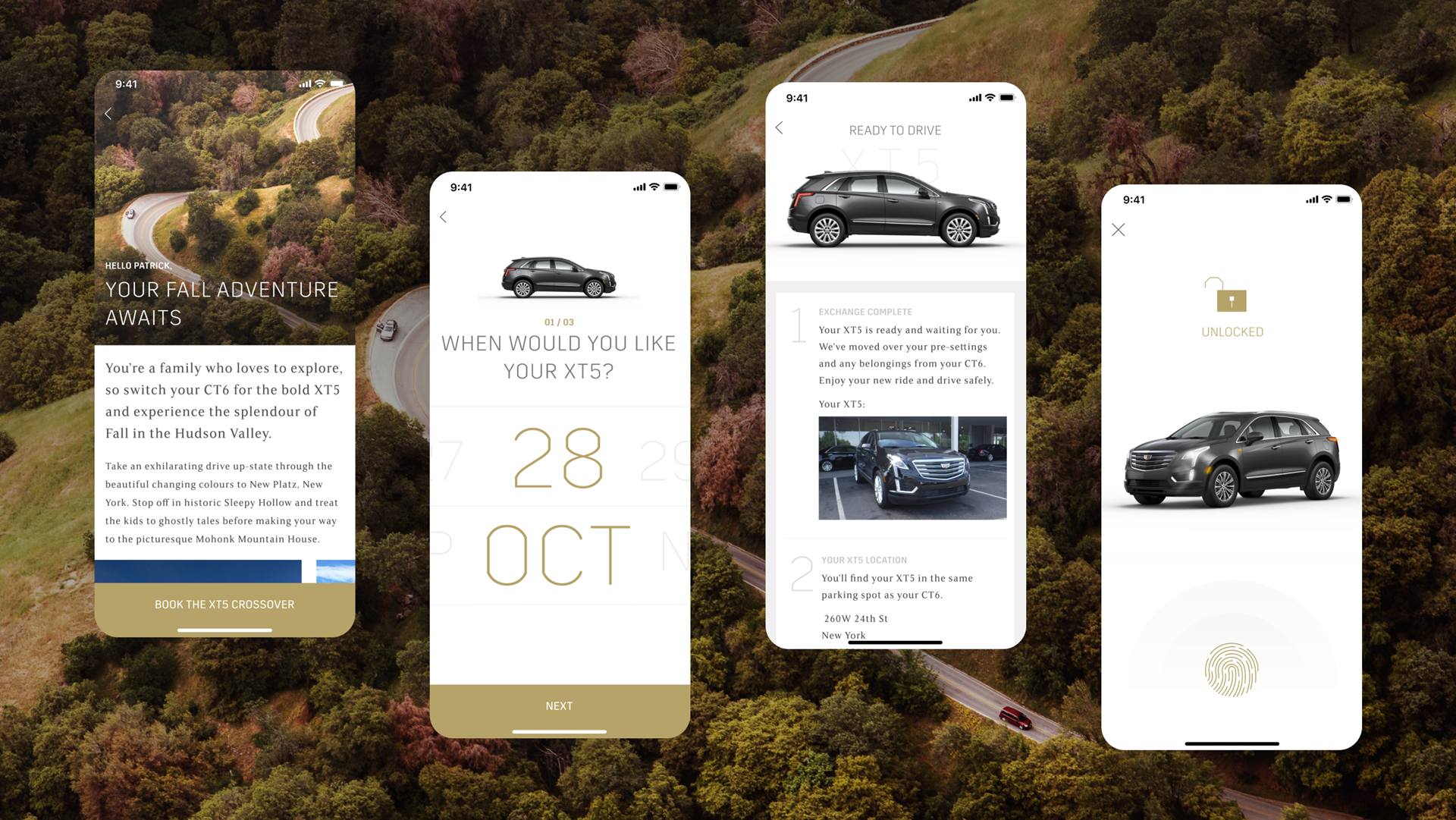 Cadillac Book user interface