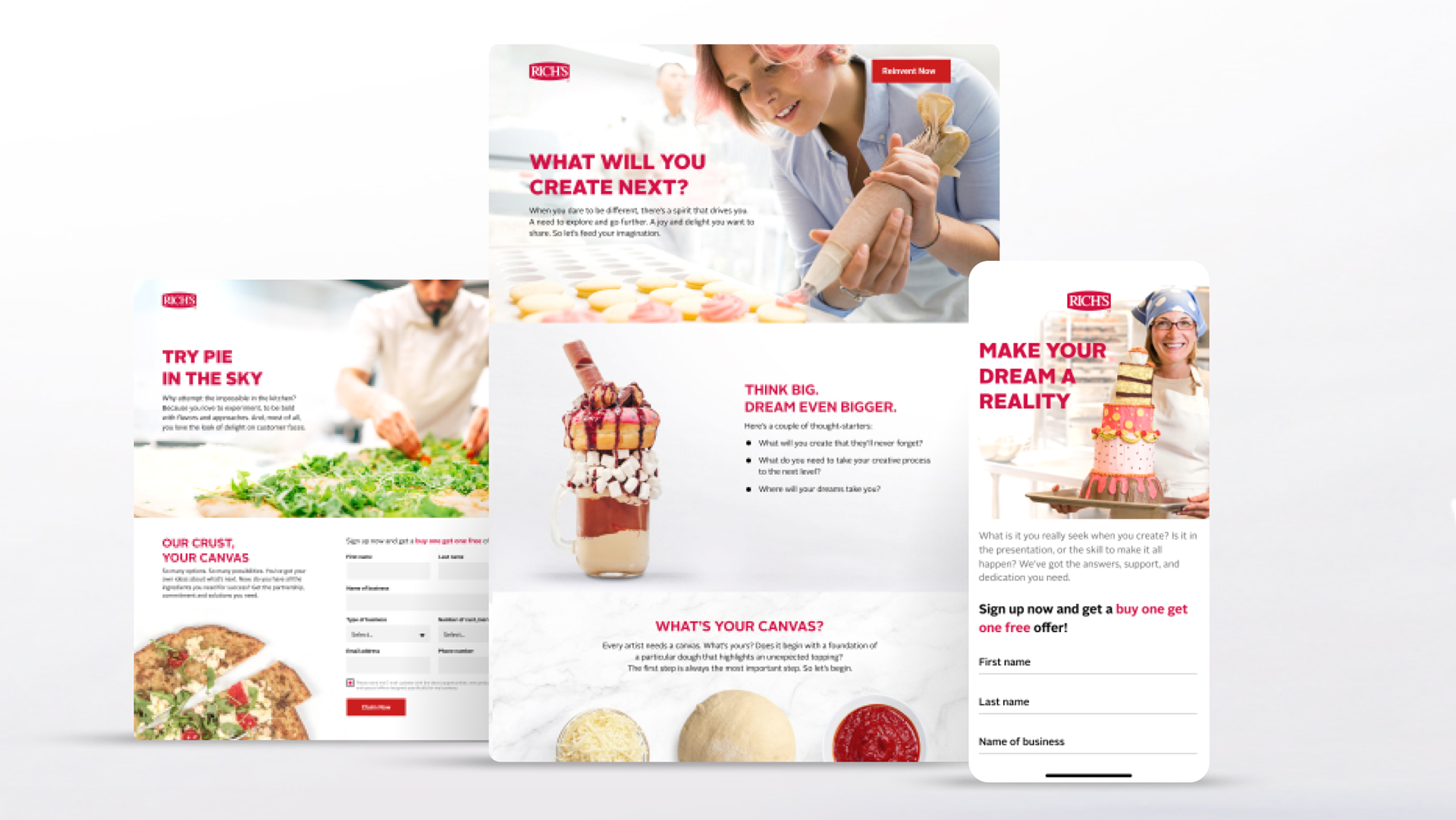 Rich's Food Marketo campaign landing page